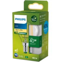 Philips Ultra Efficient E14 LED-pære 485 lm