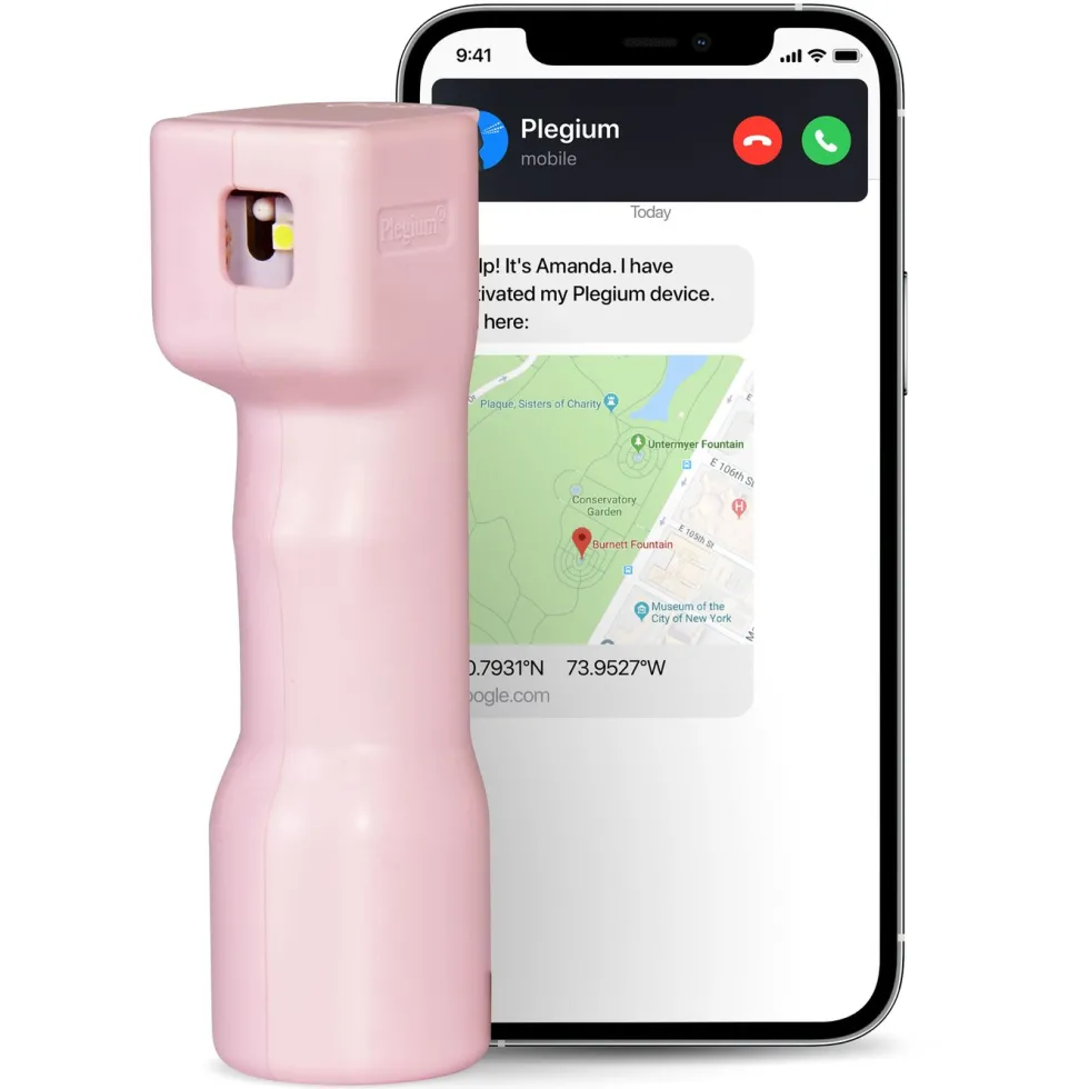 Plegium Smart forsvarsspray med Bluetooth Rosa