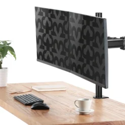 Plexgear Bordsfeste med 2 armer for skjermer opptil 27"
