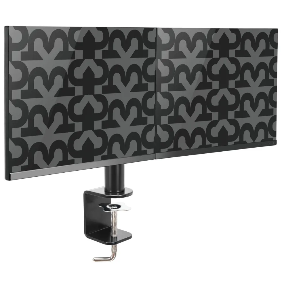 Plexgear Bordsfeste med 2 armer for skjermer opptil 27"