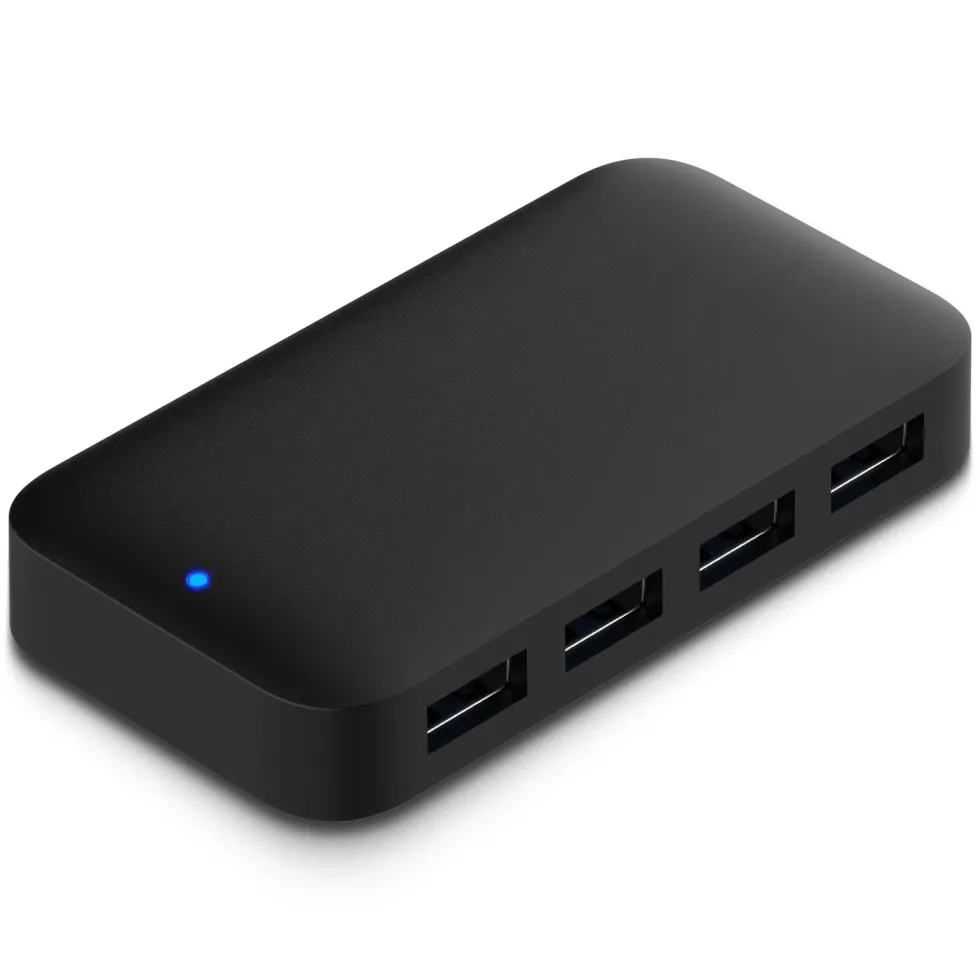 Plexgear USB 5 Gb/s-hub med strømforsyning, 4-veis