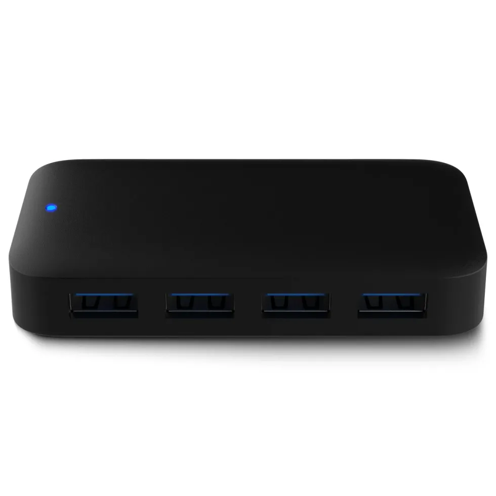 Plexgear USB 5 Gb/s-hub med strømforsyning, 4-veis