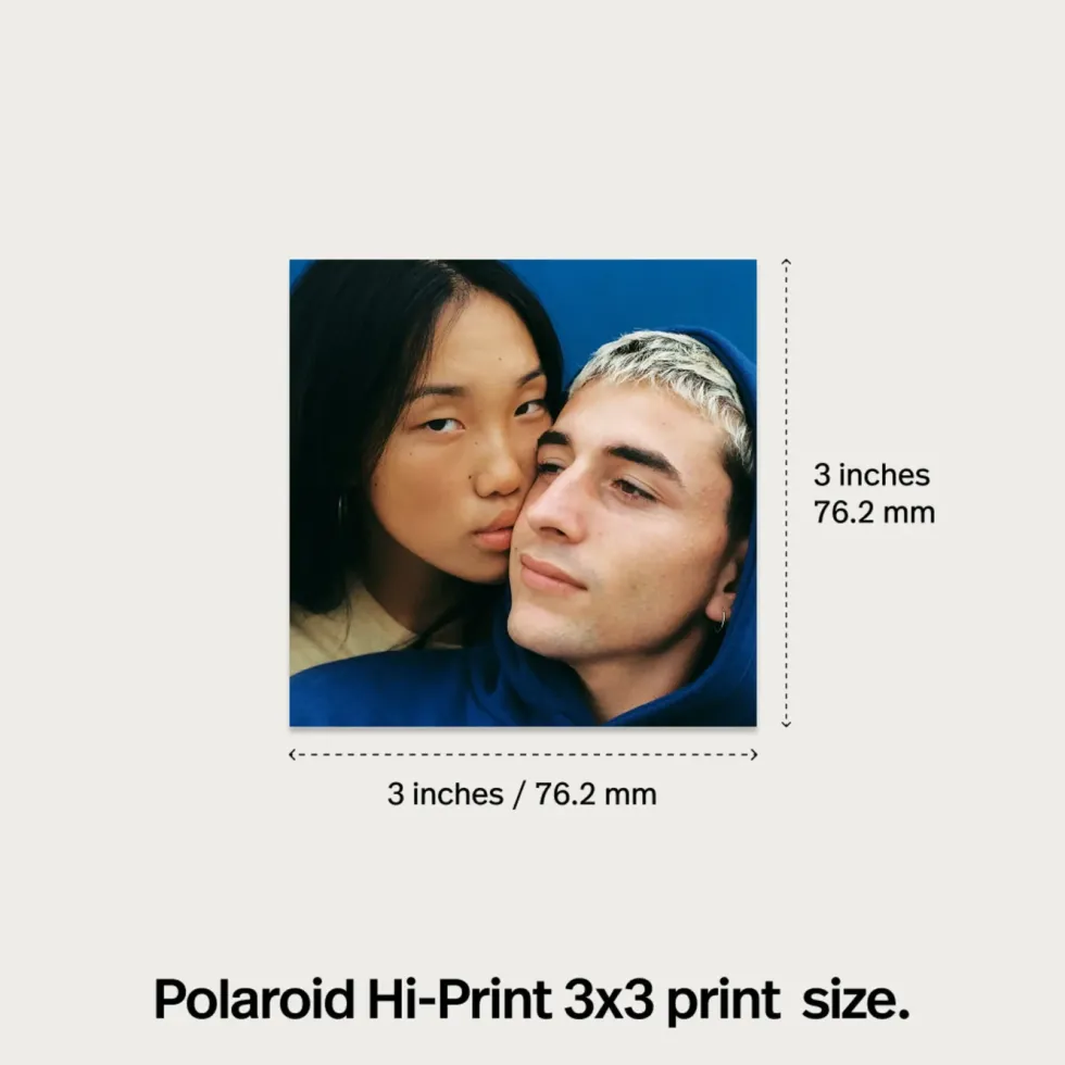 Polaroid Hi-Print 3×3 Photo Printer – bærbar fotoskriver + 60 ark