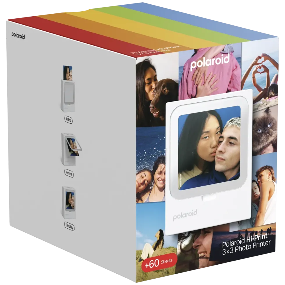 Polaroid Hi-Print 3×3 Photo Printer – bærbar fotoskriver + 60 ark