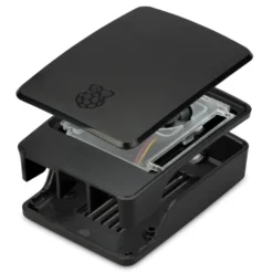 Raspberry Pi SC1159 Kabinett med vifte for Raspberry Pi 5 Model B Black/Grey