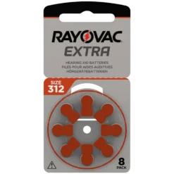 Rayovac Høreapparatbatterier Brun ZA312 8-pk.