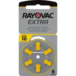 Rayovac Høreapparatbatterier Gul ZA10 6-pk.