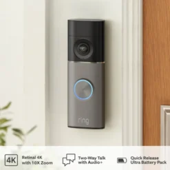 Ring Battery Video Doorbell Pro videodørklokke 4K Deep Silver