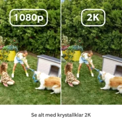 Ring Outdoor Cam Plus Battery - Retinal 2K overvåkingskamera Svart