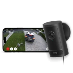 Ring Outdoor Cam Pro Plug-in - Retinal 4K overvåkingskamera Svart