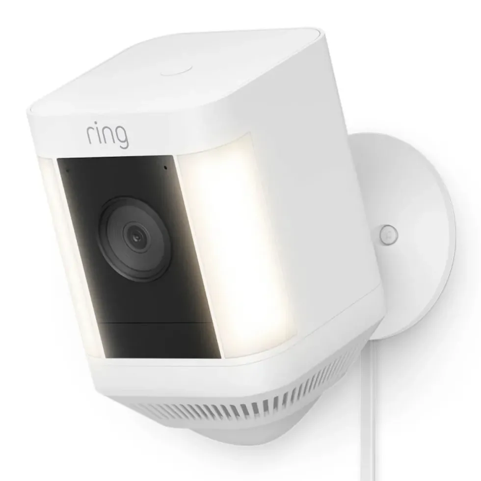 Ring Spotlight Cam Plus Plug-In Overvåkingskamera Hvit