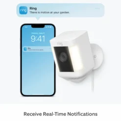 Ring Spotlight Cam Plus Plug-In Overvåkingskamera Hvit