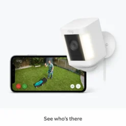 Ring Spotlight Cam Plus Plug-In Overvåkingskamera Hvit
