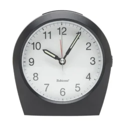 Rubicson Analog radiostyrt vekkerklokke Svart