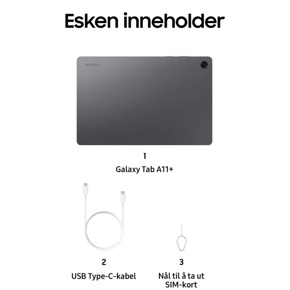 Samsung Galaxy Tab A11+ 11" nettbrett 5G 128 GB