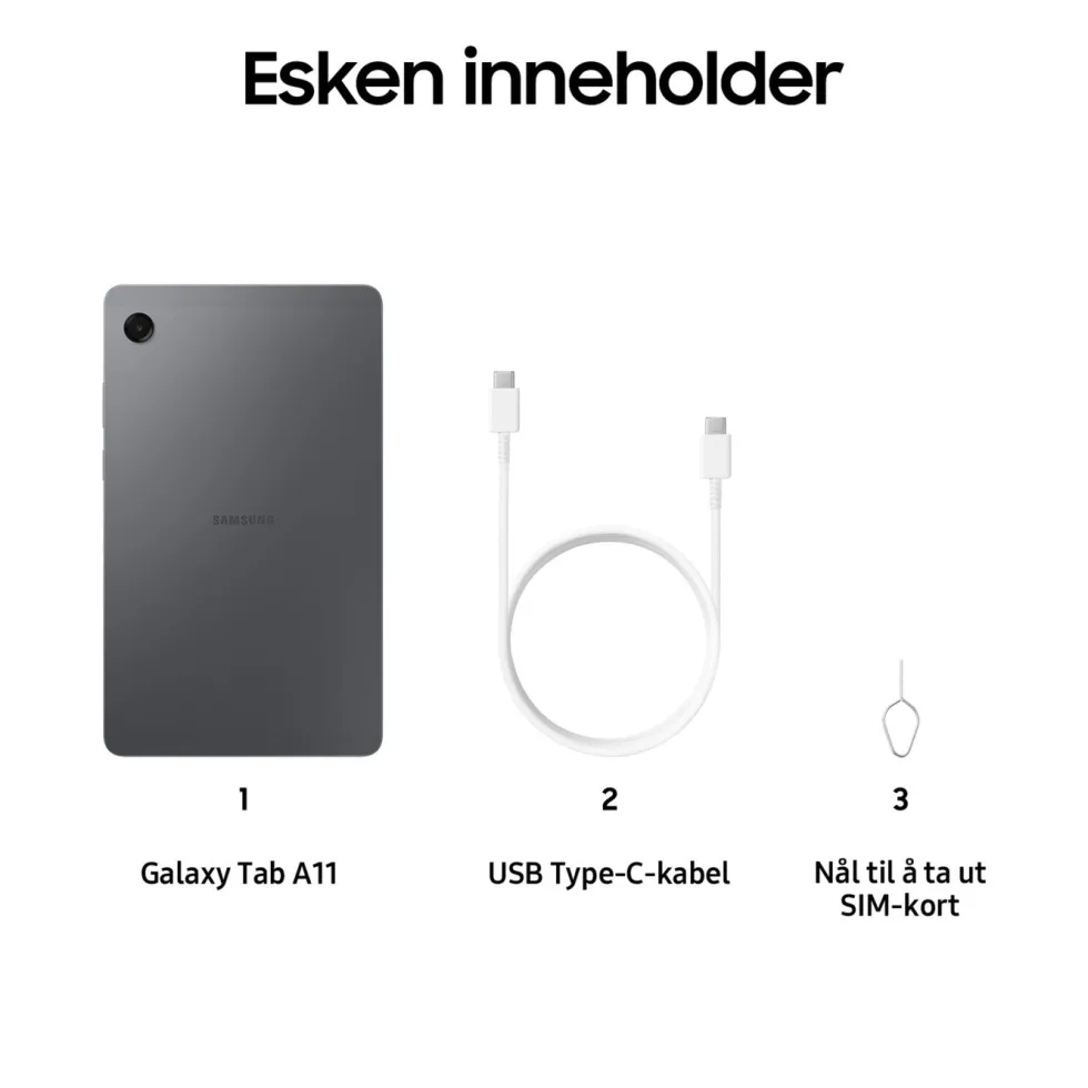 Samsung Galaxy Tab A11 8,7" nettbrett Wi-Fi 64 GB