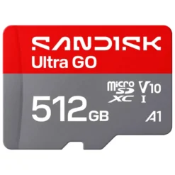 Sandisk microSD Ultra Go minnekort 512 GB – 190 MB/s