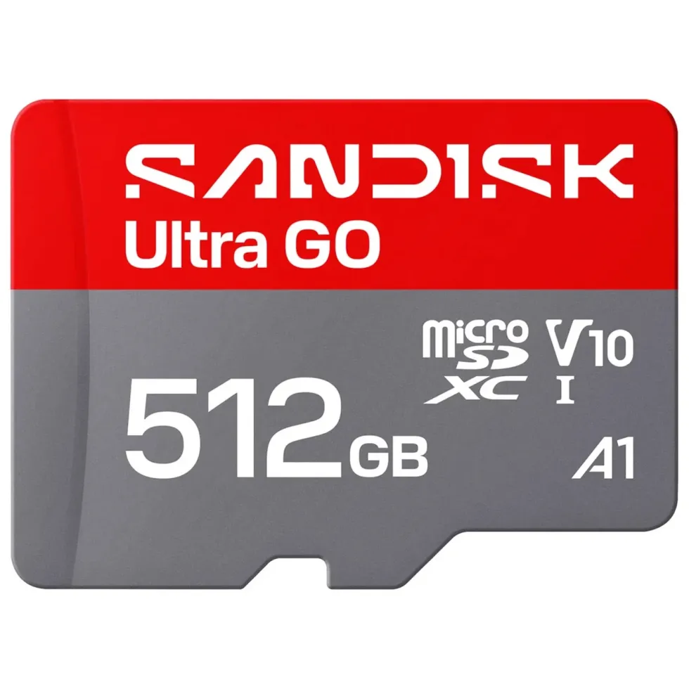 Sandisk microSD Ultra Go minnekort 512 GB – 190 MB/s