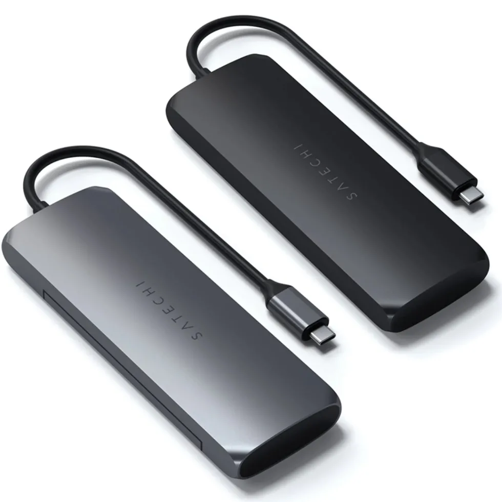 Satechi USB-C-multiadapter med SSD-plass Svart