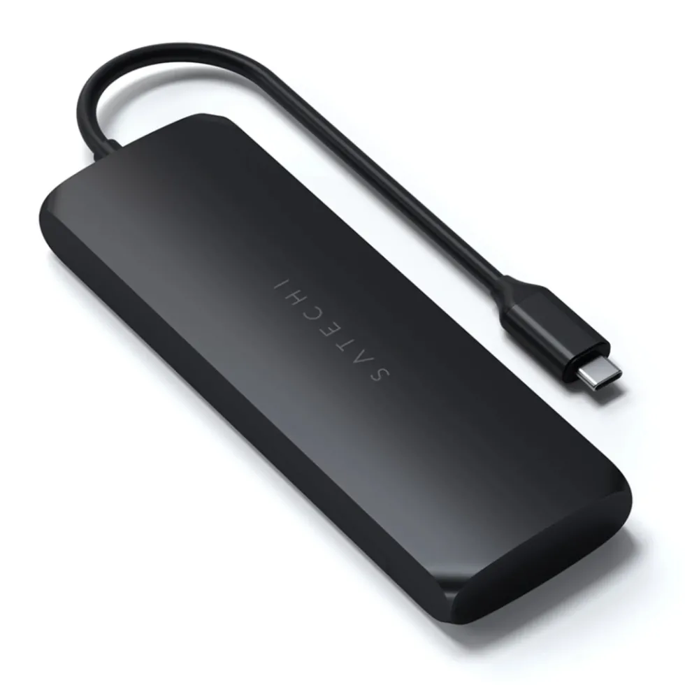Satechi USB-C-multiadapter med SSD-plass Svart