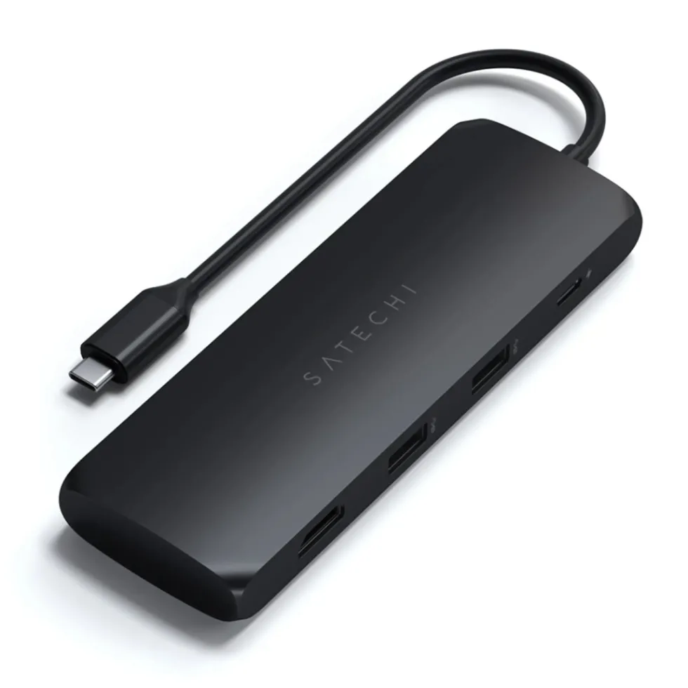 Satechi USB-C-multiadapter med SSD-plass Svart
