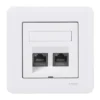 Schneider Electric Exxact Innfelt UTP-nettverksuttak Cat.6 2-porters