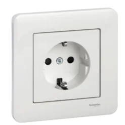 Schneider Electric Exxact Jordet stikkontakt 1-veis – Innfelt