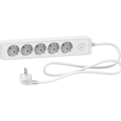 Schneider Electric Grenuttak med bryter 5-veis Hvit