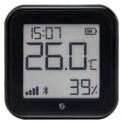 Shelly H&T Gen 3 Termometer og hygrometer Svart
