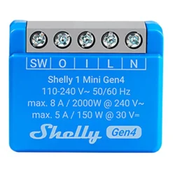 Shelly 1 Mini Gen4 smart strømbrytermodul