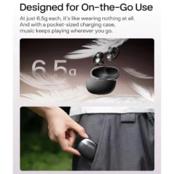 Shokz OpenDots One – trådløse åpne clip-on-hodetelefoner Svart