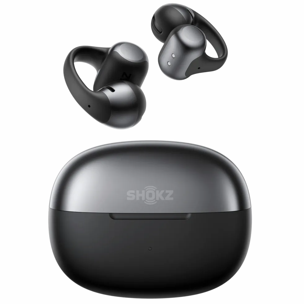 Shokz OpenDots One – trådløse åpne clip-on-hodetelefoner Svart