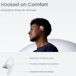 Shokz OpenFit Air Trådløse hodetelefoner Hvit