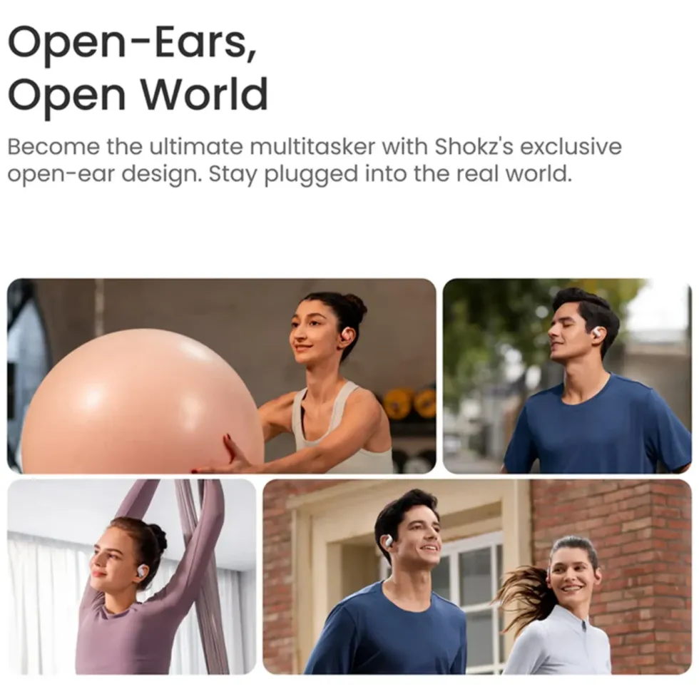Shokz OpenFit Air Trådløse hodetelefoner Hvit