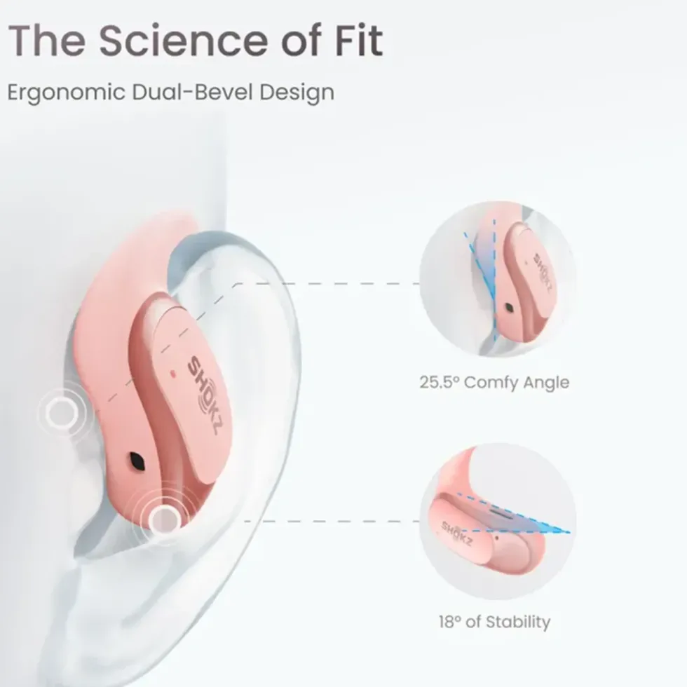 Shokz OpenFit Air Trådløse hodetelefoner Rosa