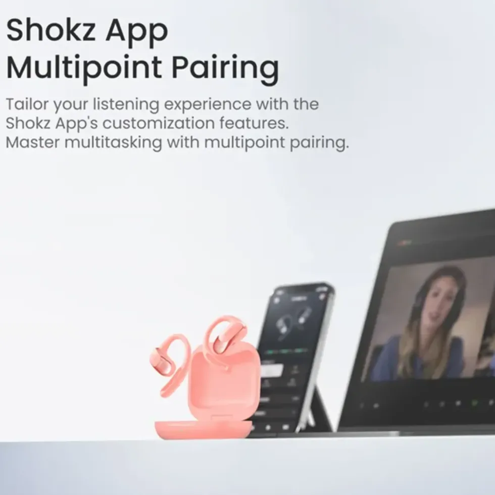 Shokz OpenFit Air Trådløse hodetelefoner Rosa