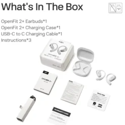 Shokz OpenFit 2+ open-ear-hodetelefoner Grå