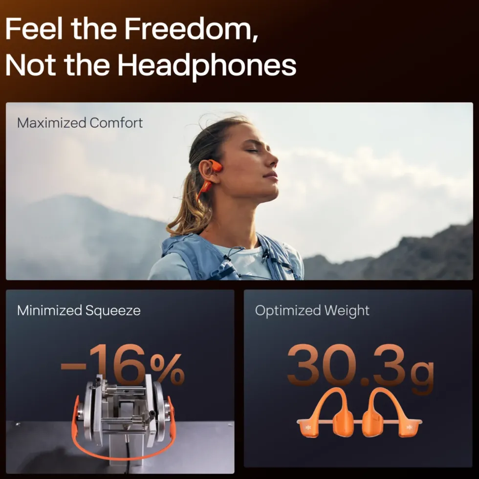 Shokz OpenRun Pro 2 Mini Trådløse hodetelefoner Oransje
