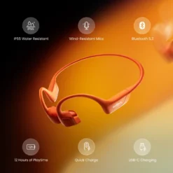 Shokz OpenRun Pro 2 Mini Trådløse hodetelefoner Oransje