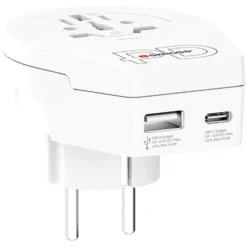 Skross Reiseadapter Universal til Europa USB AC PD 20W
