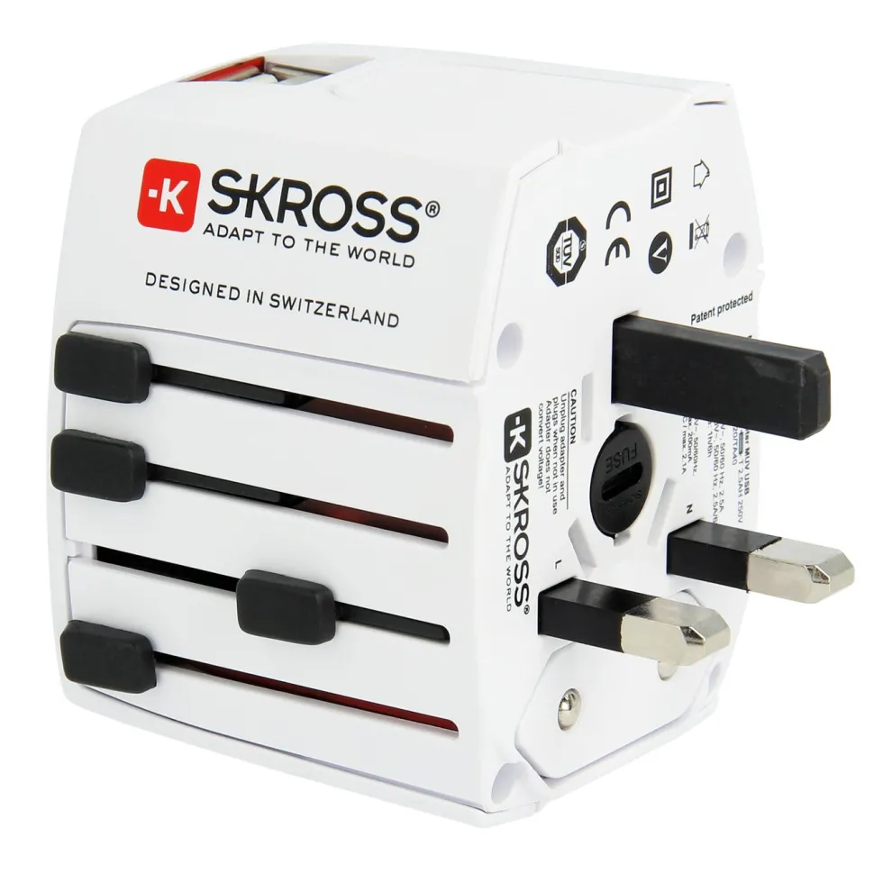 Skross Ujordet universalreiseadapter med USB