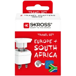 Skross Universelt jordet reiseadapter til Sør-Afrika og Europa