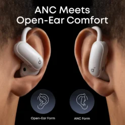 Soundcore AeroFit 2 Pro open ear-hodetelefoner med støyreduksjon Hvit