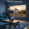 Soundcore P1i smart portabel projektor med vendbare høyttalere Svart