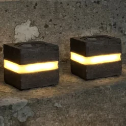 Star Trading Stonecube Hagesbelysning med solceller 2-pk.