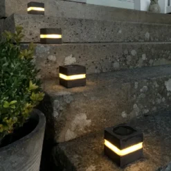 Star Trading Stonecube Hagesbelysning med solceller 2-pk.
