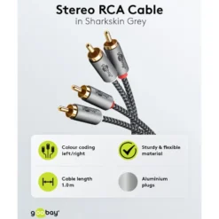 Stereo RCA-kabel 2 m