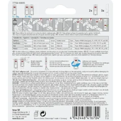 Tesa Justerbar limspiker for kakkel og metall 3 kg 2-pk.