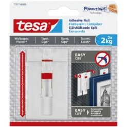 Tesa Justerbar limspiker for tapet og gips 2 kg 2-pk.