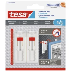 Tesa Justerbar limspiker for tapet og gips 1 kg 2-pk.